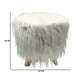 thumbnail image 3 of Puff Redondo Con Pelo Sintetico Para Niños Colores blanco, 3 of 3