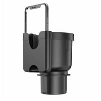 Xusx111 - Soporte De La Copa Adaptador De Expansión Con Soporte Del Teléfono, 2 En 1 Soporte De La Copa Ajustable Soporte De La Copa Del Coche Negro, Vehículo Universal