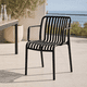 thumbnail image 3 of Silla Terraza Negra Para Espacios Exteriores Modernos, 3 of 8