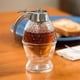 thumbnail image 2 of Sin goteo de vidrio dispensador de miel con plástico superior - servidor de jarabe de estilo panal de miel y tarro de almacenamiento temático de abejas con soporte -200ml recipiente transpar, 2 of 3