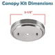 thumbnail image 4 of Kit de florón para luminaria Aspen Creative de 13 cm en níquel cepillado, 4 of 6