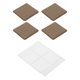thumbnail image 1 of Uxcell 2 Pulgadas Almohadillas Antideslizantes para Muebles, 4 Piezas Cuadradas de Gomas para Ruedas de Sillas para Suelos de Madera, Marrón, 1 of 6