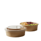 thumbnail image 1 of Bowl envase recipiente kraft con tapa pet 500ml 10u, 1 of 3