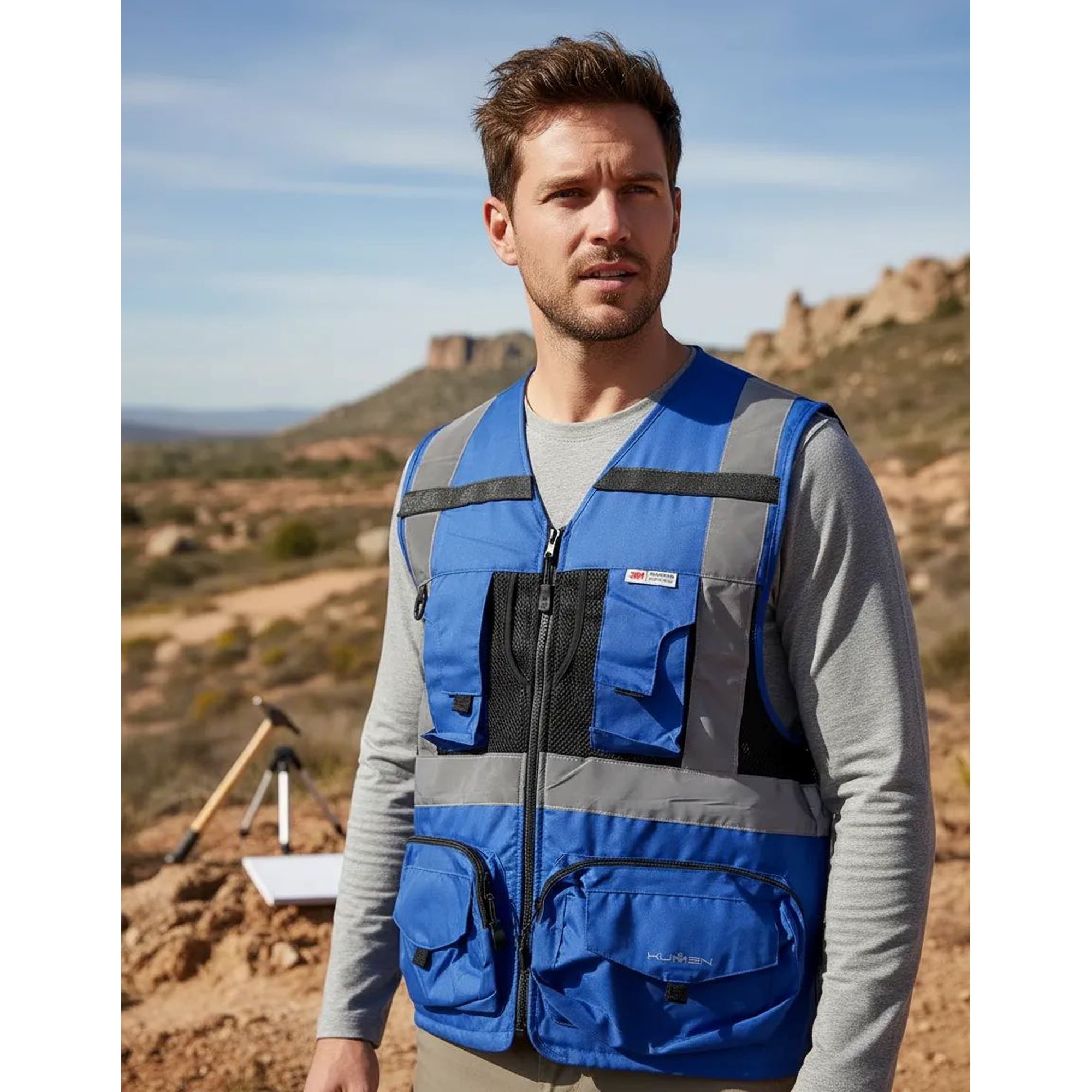 Metalfer - Chaleco Geólogo Geoplus Alta Visibilidad Talla Xl