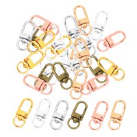 Bothyi - Cierres De Pinza De Langosta De Metal Hebillas Giratorias Para Llavero Diy Rectángulo 30 Uds