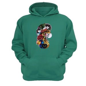 Genérico - Polerón Canguro Alicia Cuentos Infantiles Verde Aguamarina Talla Xl Unisex