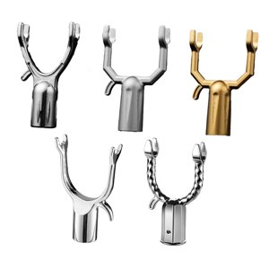 Bothyi - 5 Horquillas Para Barra De Ropa, Resistentes Ganchos De Repuesto De Aleación De Aluminio Para Barra De Armario.