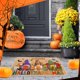 thumbnail image 4 of Felpudo Zhanmai, diseño de gnomo de Halloween, espeluznante calabaza otoñal, 70 x 40 cm, 4 of 6