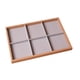 thumbnail image 1 of Bandeja Organizadora De Joyas De Madera Práctica Para Anillos Hogar Dormitorio Cajón Pulsera 6 Rejillas Marrón Claro, 1 of 5