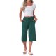 thumbnail image 2 of INSPIRE CHIC Pantalones Cortos de Pijama de Mujer de Cintura Alta Viscosa Cómodos Suaves a la Rodilla con Bolsillos X-grande Verde, 2 of 6