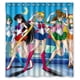 thumbnail image 1 of Cortina de ducha Sailor Moon, juego de cortina de baño con ganchos, tamaño 66 x 72 pulgadas, 1 of 3
