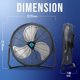 thumbnail image 2 of Ventilador de piso Tornado, 20 pulgadas, metal industrial, 3 velocidades, negro, 2 of 7