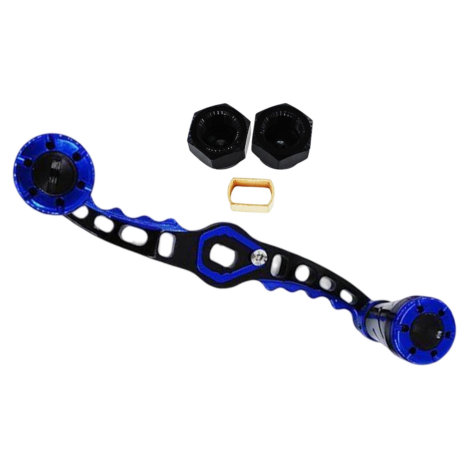 Magideal - Mango De Carrete De Pesca, Accesorios De Bricolaje Para Carretes De Pesca, Fácil De Instalar 4 Rodamientos De Acero Inoxidable, 4 Rodamientos De Acero Azul Negro