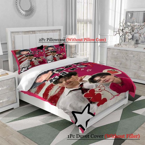 3pcs Song Kang Collage Support Picture Pattern Three-Piece Set Soft and Comfortable Bedding Set