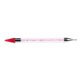 thumbnail image 5 of Nail Art Dotting Pen Doble punta Rhinestone Beads Picker Cera Lápiz Rosa, 5 of 5