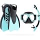 thumbnail image 1 of Set de snorkel CRESSI negro/cian S/M, 1 of 7