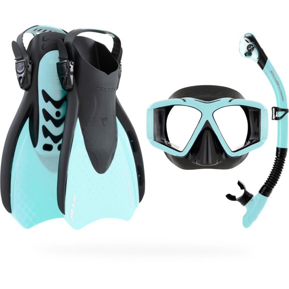 Set de snorkel CRESSI negro/cian S/M