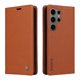 thumbnail image 3 of Funda Billetera de Cuero para Samsung Galaxy S25 Ultra con Tarjetero y Soporte - Tapa Magnética Marrón, 3 of 6