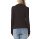 thumbnail image 3 of INSPIRE CHIC Top Plisado para Mujer Cuello Simulado Mangas Largas Tops Ajustados Cómodos XL Café, 3 of 6
