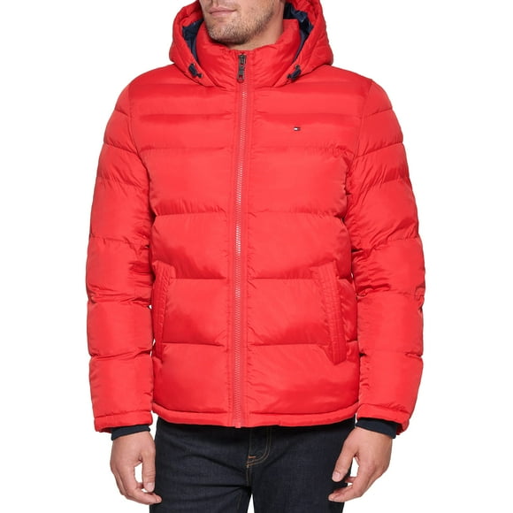 Chaqueta acolchada Tommy Hilfiger Orange Burst para hombre, talla M
