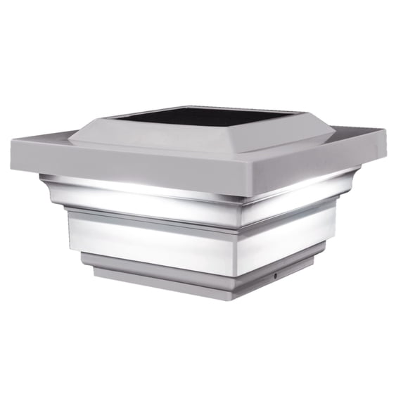 Tapa Solar Para Poste Sl078w 4x4 Regal Blanca