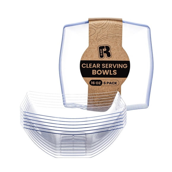Set de 6 Bowls para Servir R-kay Plástico Transparente 473 ml