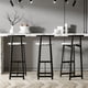 thumbnail image 1 of Bar Stools Kitchen Island Bar Chairs Set of 3 Metal Counter Barstools with Backrest for Dining Pub Room (Black & White), 1 of 3