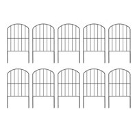 Magideal - Paneles De Valla De Metal Para Jardín, 10 Piezas, Decorativos Con Estaca De Tierra, Multiusos Para Perros, Barrera Para Animales De Fácil Instalación