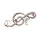 thumbnail image 5 of Elegante Broche De Nota Musical Con Diamantes De Imitación De Cristal, Joyería Para Músicos, Plata, 5 of 5