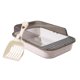 thumbnail image 5 of Caja De Arena Para Gatos, Orinal Para Gatos, Lavabo Para Arena Para Gatos, Bandeja De Arena Para Mascotas Con Parte Superior Abierta, Transparente Y Blanco, 5 of 5