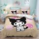 thumbnail image 1 of Ku-romi 3 Pcs Comforter Set with 2 Pillowcases,Kuro-mi Bedding Set Sheet Set for Kids Adults,All Season Lightweight, 1 of 5