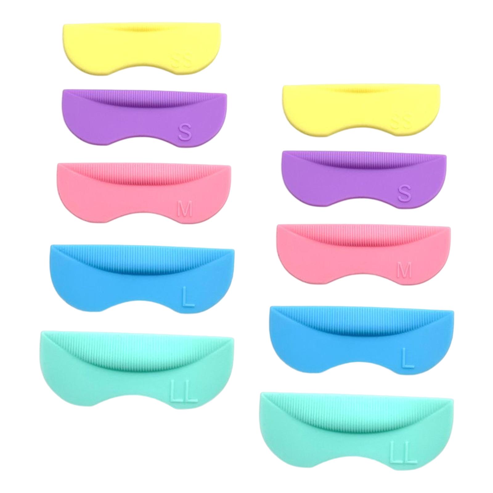 Magideal - 10X Almohadillas Reutilizables Para Levantamiento De Pestañas Diferentes Rizos Barras Para Rizar Pestañas Durable Profesional Suave Almohadillas Para