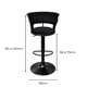 thumbnail image 4 of Taburete Queen Velvet Elegante Terciopelo Ajustable Full Negro, 4 of 7