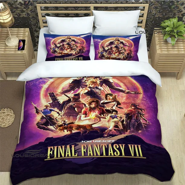 FINAL FANTASY Cartoon Bedding Sets exquisite bed supplies set duvet cover bed comforter set bedding set luxury birthday gift