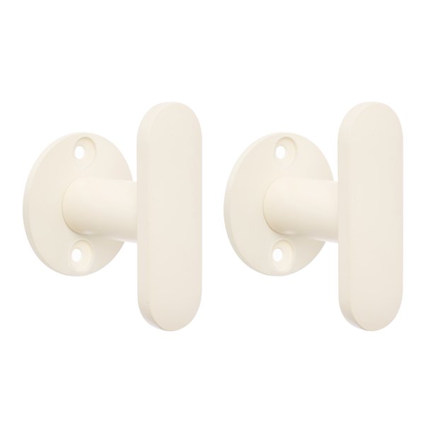 Perchero de pared REGALWOVEN, gancho individual de aluminio, perchero para sombreros, ganchos giratorios para entrada, baño, dormitorio blanco leche 2
