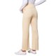 thumbnail image 3 of INSPIRE CHIC Pantalones de Maternidad para Mujeres de Punto Acanalado Palazzo Sobre el Vientre para Trabajo y Descanso Pantalones de Embarazo de Pierna Ancha L Albaricoque, 3 of 6