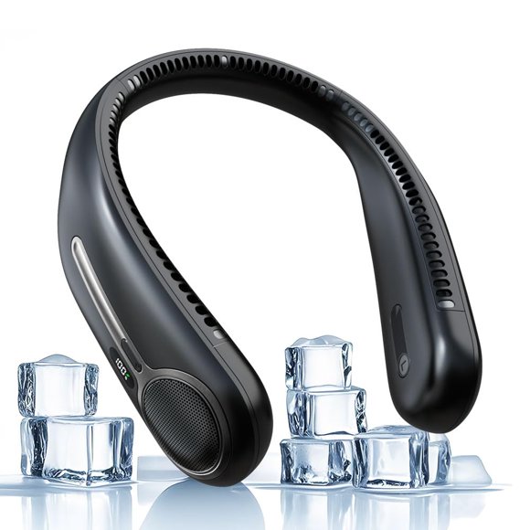 Ventilador de cuello portátil Kinhowly, 6000 mAh, negro