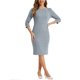 thumbnail image 2 of INSPIRE CHIC Vestido Vintage para Mujer Conjunto de Maestra para Regreso a Clases Vestido de Manga 3/4 para Trabajar Vestidos de Tubo Gris XL, 2 of 6