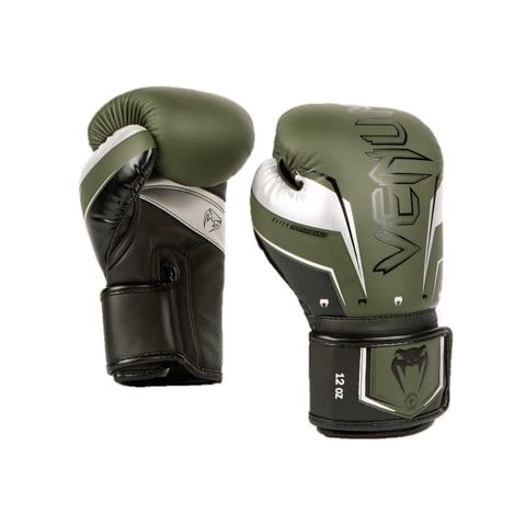 Guantes De Boxeo Venum Elite Evo Caqui/Plata