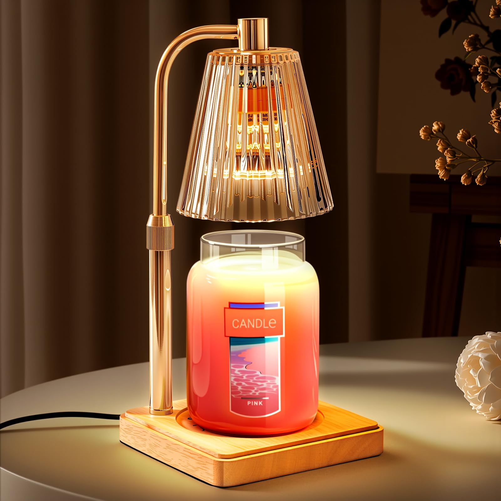 Lámpara Calentadora De Velas Marycele Con Temporizador Y Altura Ajustable