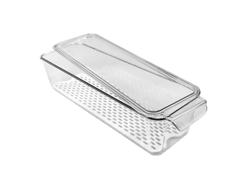 Genérico - Organizador Contenedor Apilable Para Heladera Acrílico