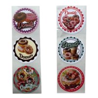 Genérico - Sticker Donas A 38Mm 100Un Blanco