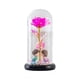 thumbnail image 2 of Lámpara LED Rosa De Flores Artificiales En Un Ramo De Cúpula De Cristal Para Decoración Del Hogar Rosa Roja, 2 of 5