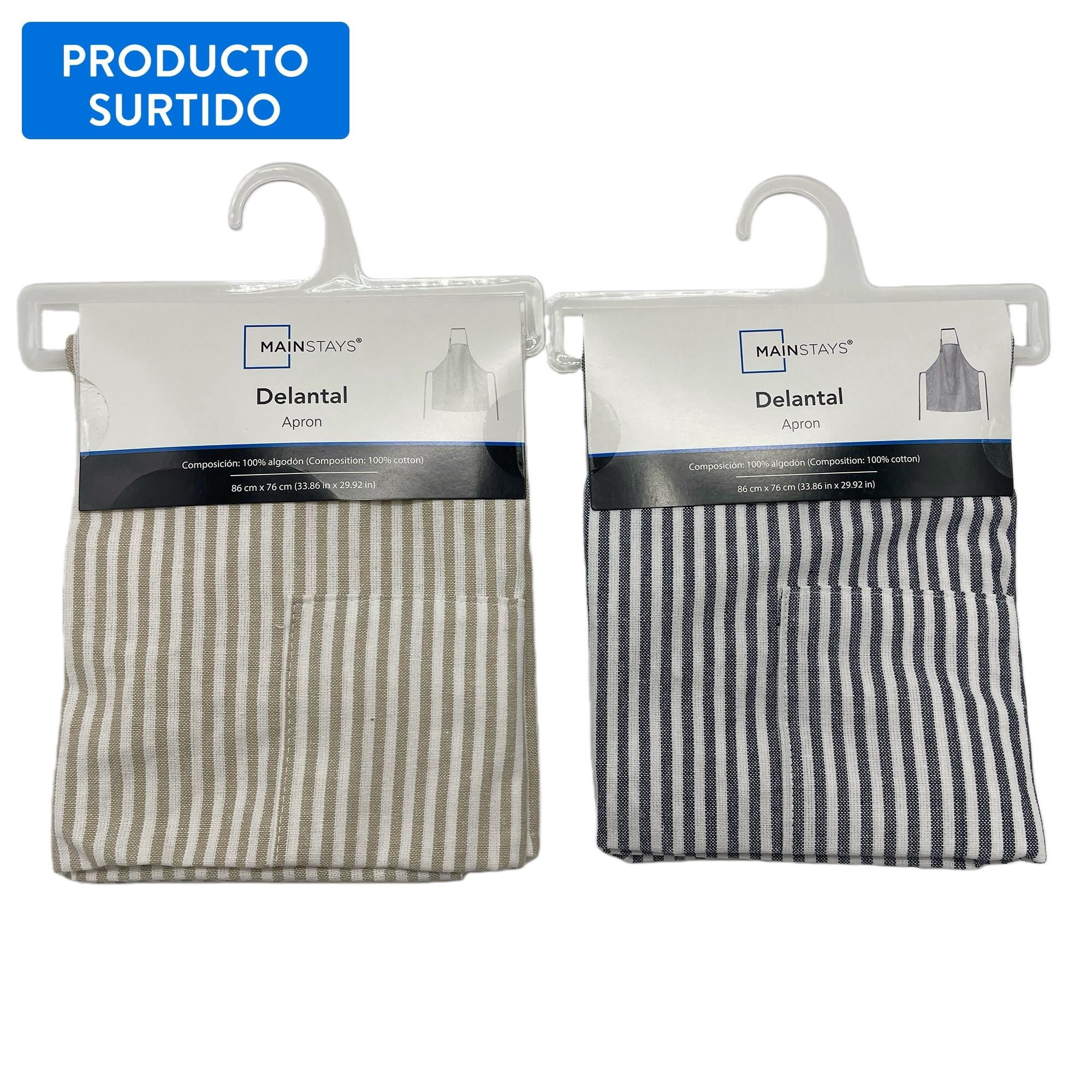 Delantal 76cm 100% Algodón Surtido Mainstays