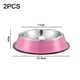 thumbnail image 2 of Comedero de acero inoxidable para perros con base de goma (paquete de 2), 2 of 5