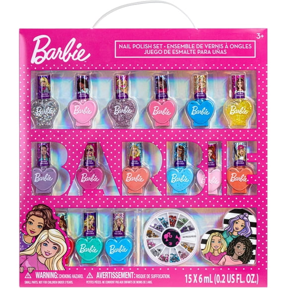 Set de esmaltes de uñas Townley Girl Barbie Movie, 18 piezas para niños