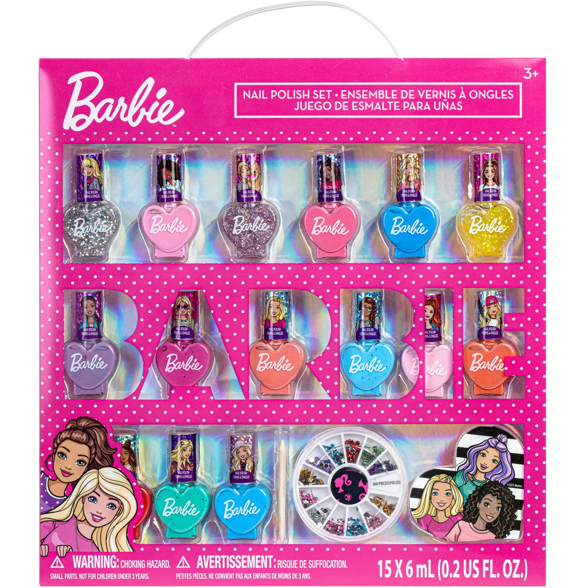 Set De Esmaltes De Uñas Townley Girl Barbie Movie, 18 Piezas Para Niños