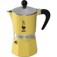 Cafetera Bialetti Moka Express Rainbow, 3 Tazas, Color Amarillo Pálido
