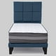 thumbnail image 2 of Cama Europea Valencia P + Respaldo Atenas 1 PL Felpa Azul, 2 of 5