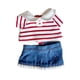 thumbnail image 3 of Ropa Para Mu?ecas De 20 Cm Regalo Para Ni?as Y Ni?os Elegante Y Desmontable Bonito Atuendo Para Mu?ecas Falda De Rayas Rojas, 3 of 5